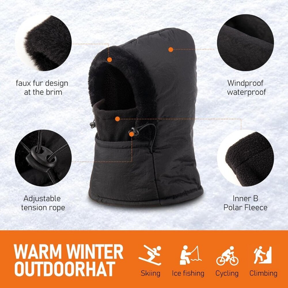 Women's with Face Cover Water Repellent Windproof  Cold Weather Skiing Grey - Picture 5 of 7